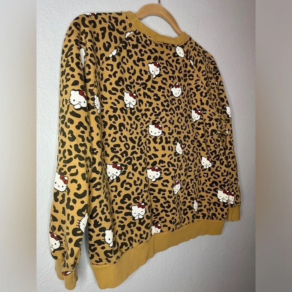 Zara Kids Hello Kitty Leopard Print Sweatshirt Girl’s Size 13/14 - Picture 7 of 9